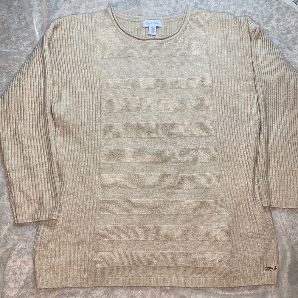 Calvin Klein beige sweater size large